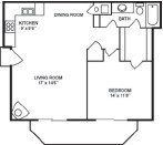 A black and white image of a house floor plan.